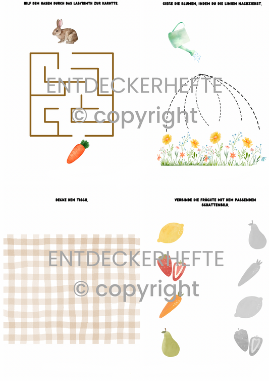 Entdeckerheft - Kindergarten